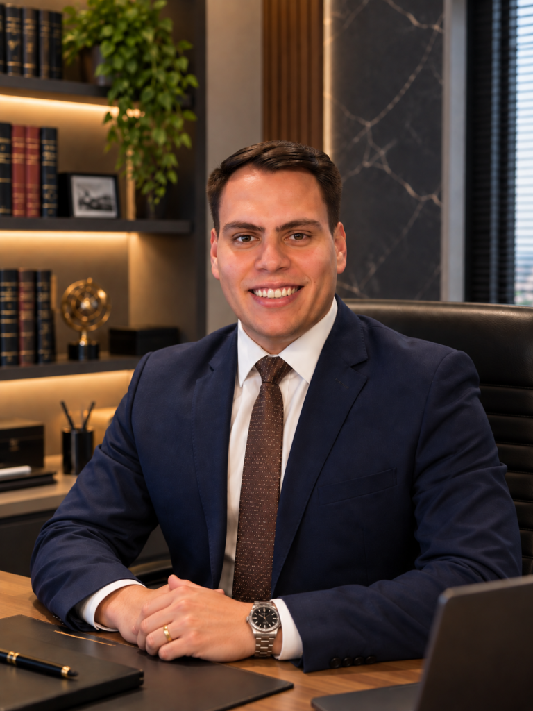 Dr. José Arthur Rosa Batista em seu escritório